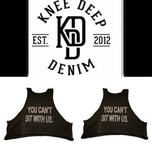 Knee Deep You Can’t Sit With Us  Graphic Tank Top💕